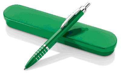 PENNA A SFERA IN ALLUMINIO COLORATO IN ASTUCCIO COORDINATO