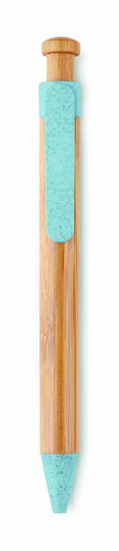 SFERA A SCATTO IN BAMBOO/PAGLIA DI GRANO/ABS REFILL BLU