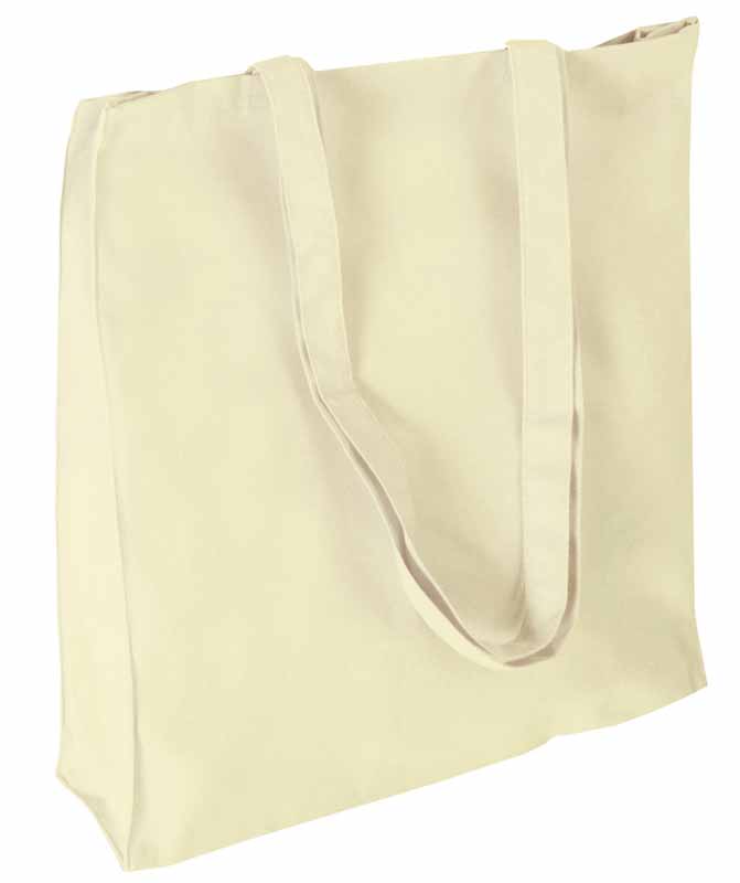 SHOPPER IN COTONE PESANTE (250 gr) CON SOFFIETTO cm 38x42x8