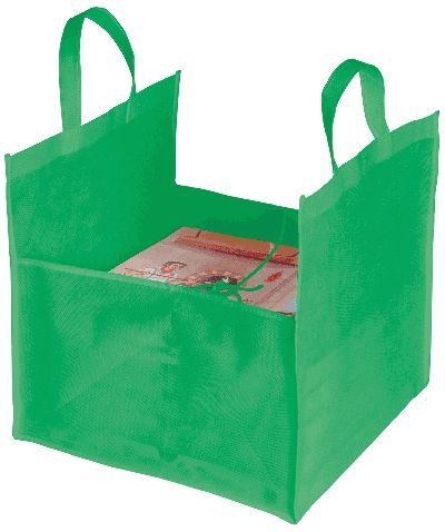 SHOPPER PORTA 6 PIZZE, IN TNT CON MANICI CORTI