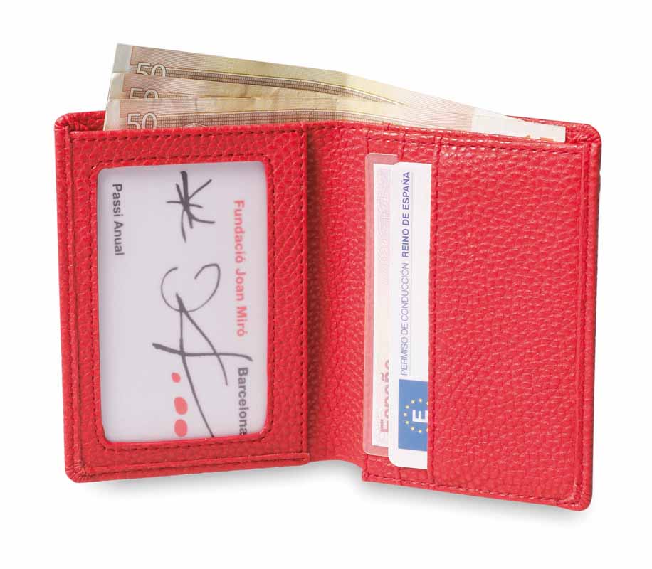 PORTAFOGLIO PORTA CARTE DI CREDITO IN PU 8,5 x 10,5 x 2 cm