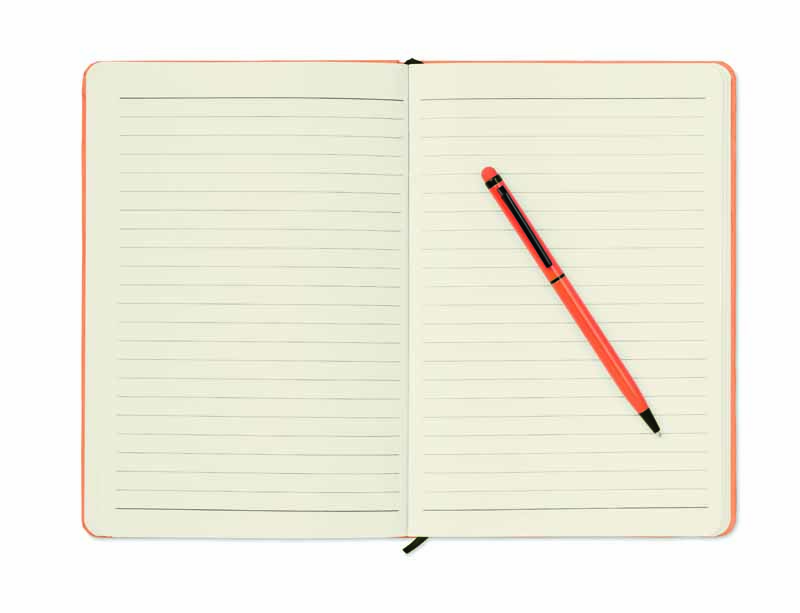 SET QUADERNO A5 E PENNA TOUCH A ROTAZIONE REFILL BLU 14X1X20,9 C