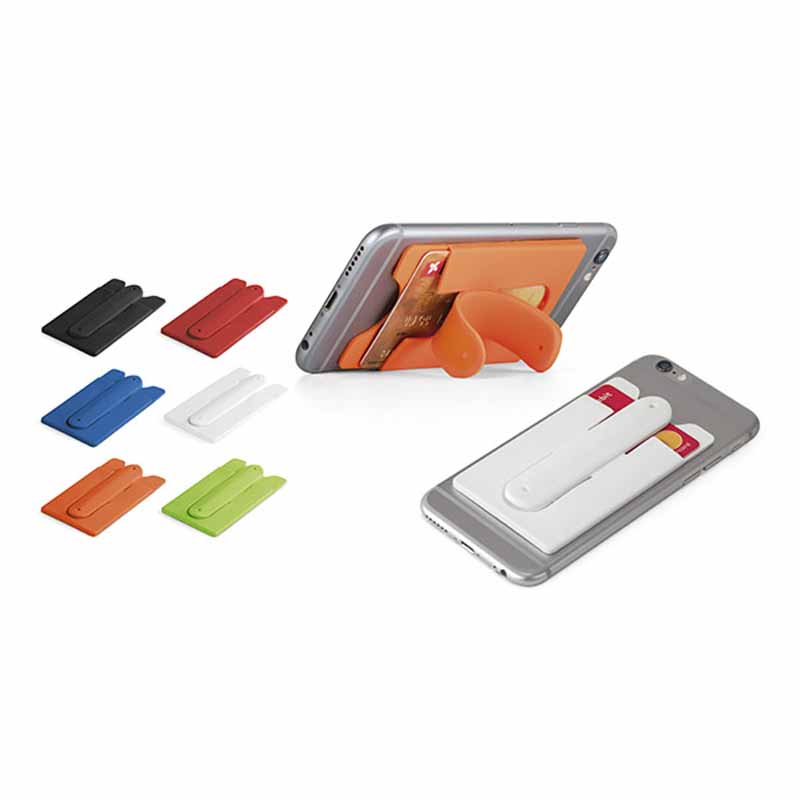 PORTA BIGLIETTI DA VISITA CON SUPPORTO PER SMARTPHONE cm 5,7x9,6