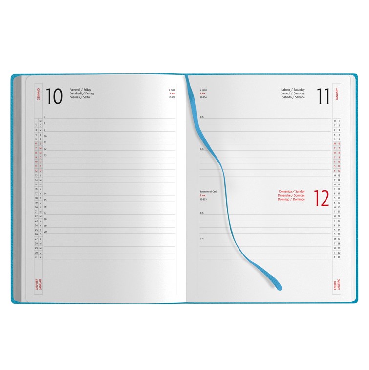 AGENDA GIORNALIERA CON CHIUSURA CON ELASTICO cm 15X21