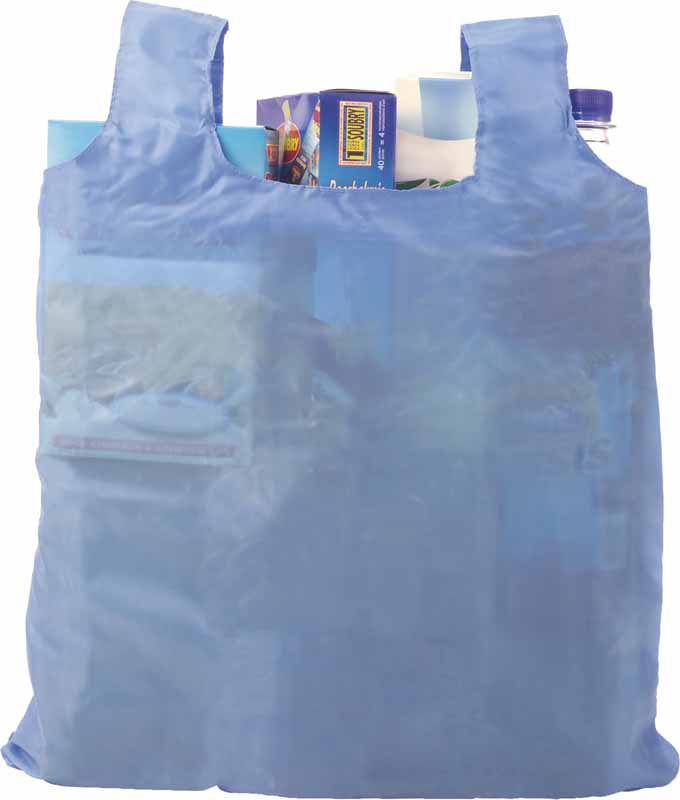 SHOPPER PIEGHEVOLE IN POLIESTERE 190T IN CUSTODIA cm 54x44