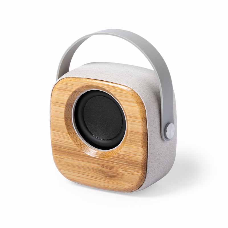 SPEAKER BLUETOOTH IN BAMBOO/PAGLIA DI FRUMENTO cm 7,4x7x4,5