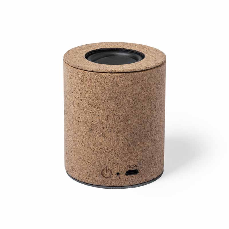 SPEAKER BLUETOOTH IN SUGHERO NATURALE cm 7,5x6,2Ø