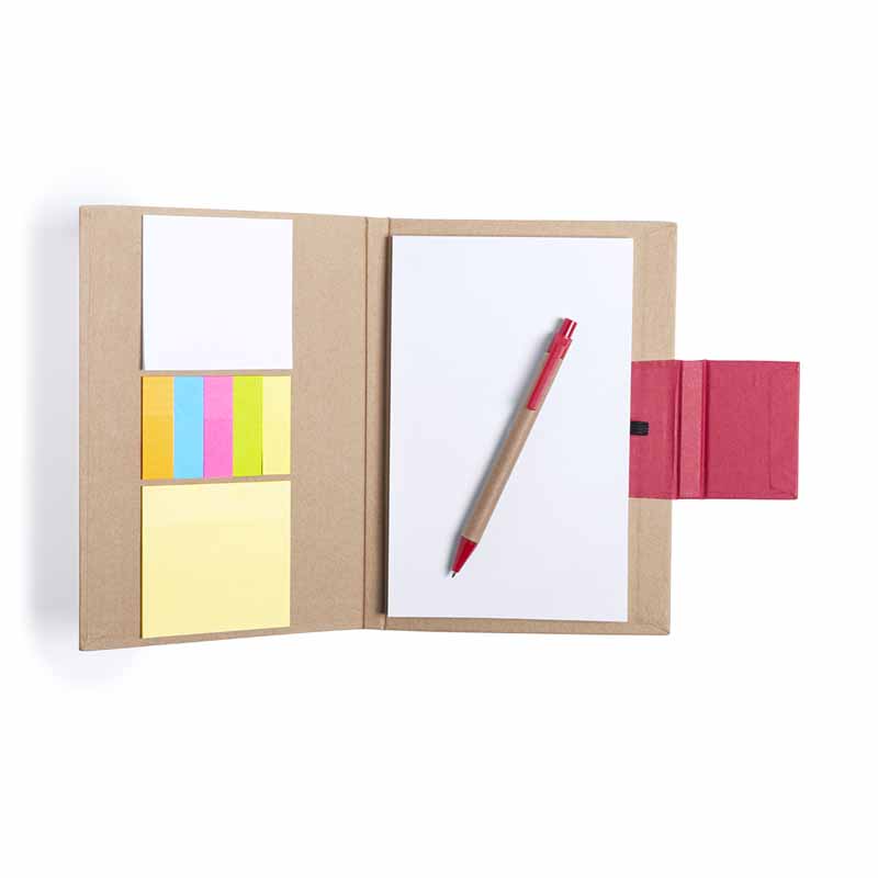 BLOCKNOTES IN CARTONE RICICLATO CON PENNA A SFERA