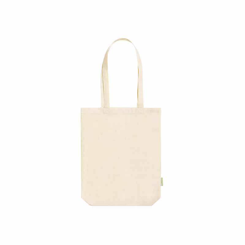 SHOPPER M/LUNGHI IN COTONE BIOLOGICO 140gr 38x42x8 cm