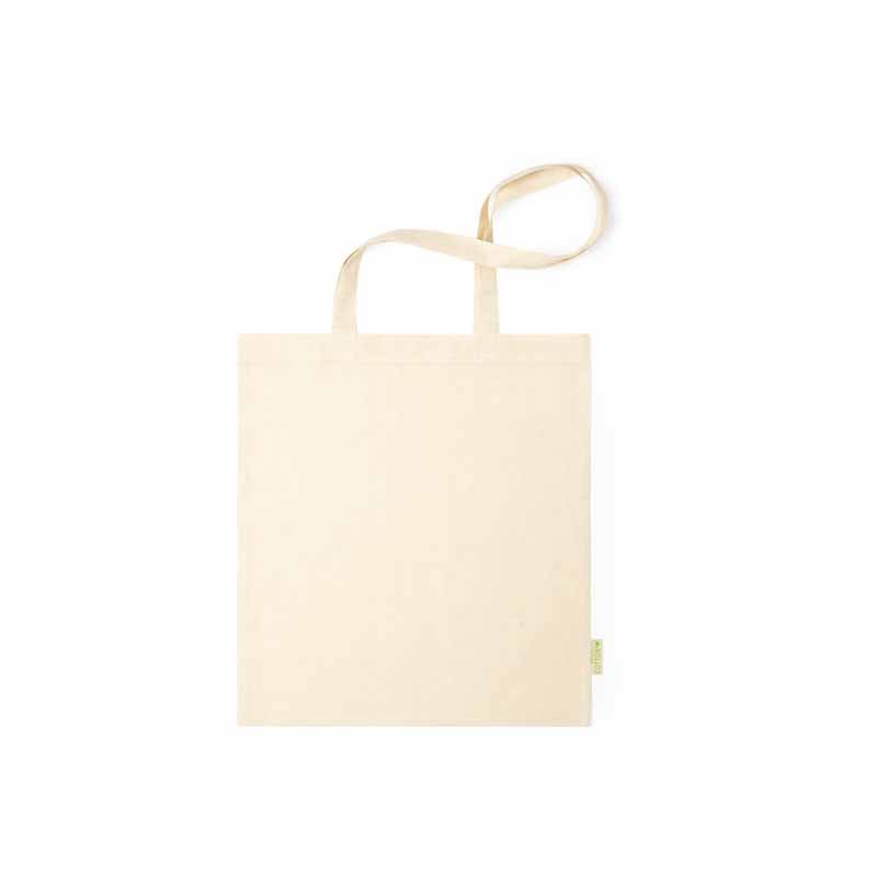 SHOPPER M/LUNGHI IN COTONE ORGANICO 120gr 38 x 42 cm