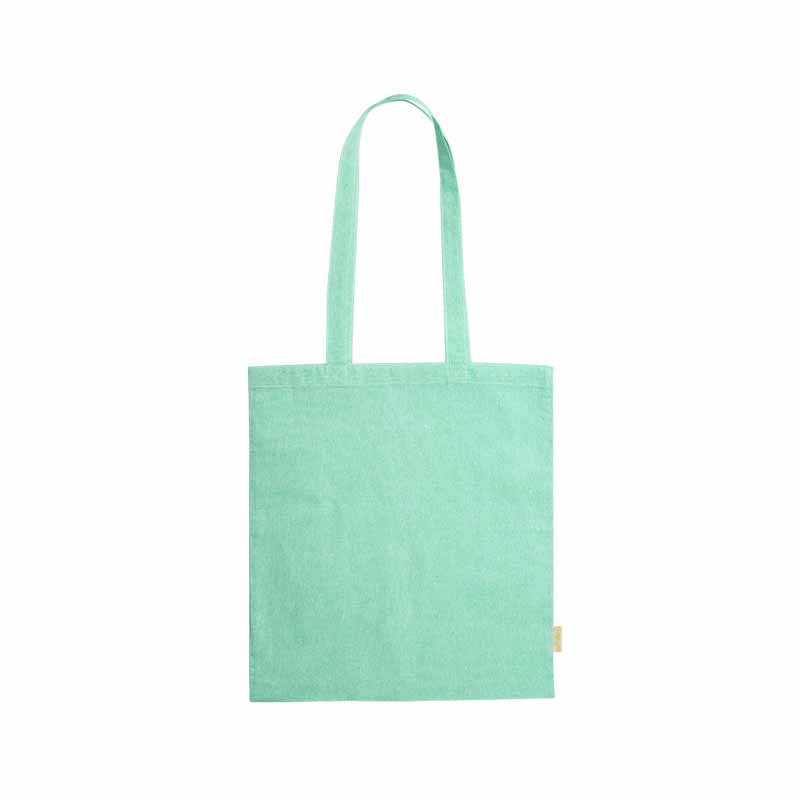 SHOPPER M/LUNGHI IN COTONE RICICLATO 120gr 38x42 cm