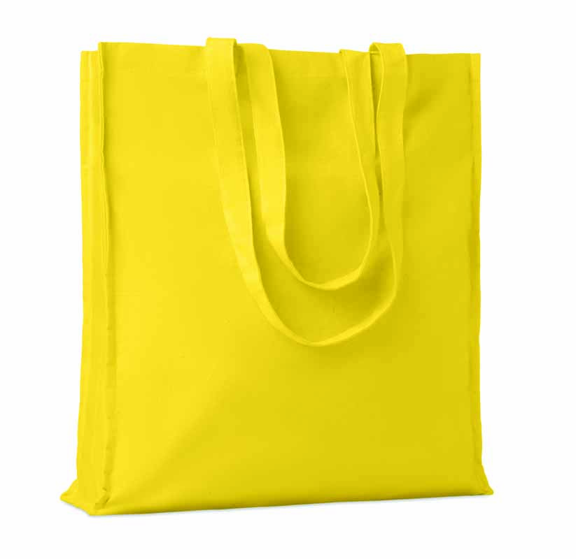 SHOPPER M/LUNGHI CON SOFFIETTO IN COTONE 38x9x42 cm