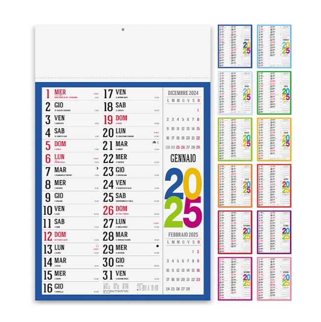 CALENDARIO OLANDESE cm. 29x47 NOTES SUL RETRO