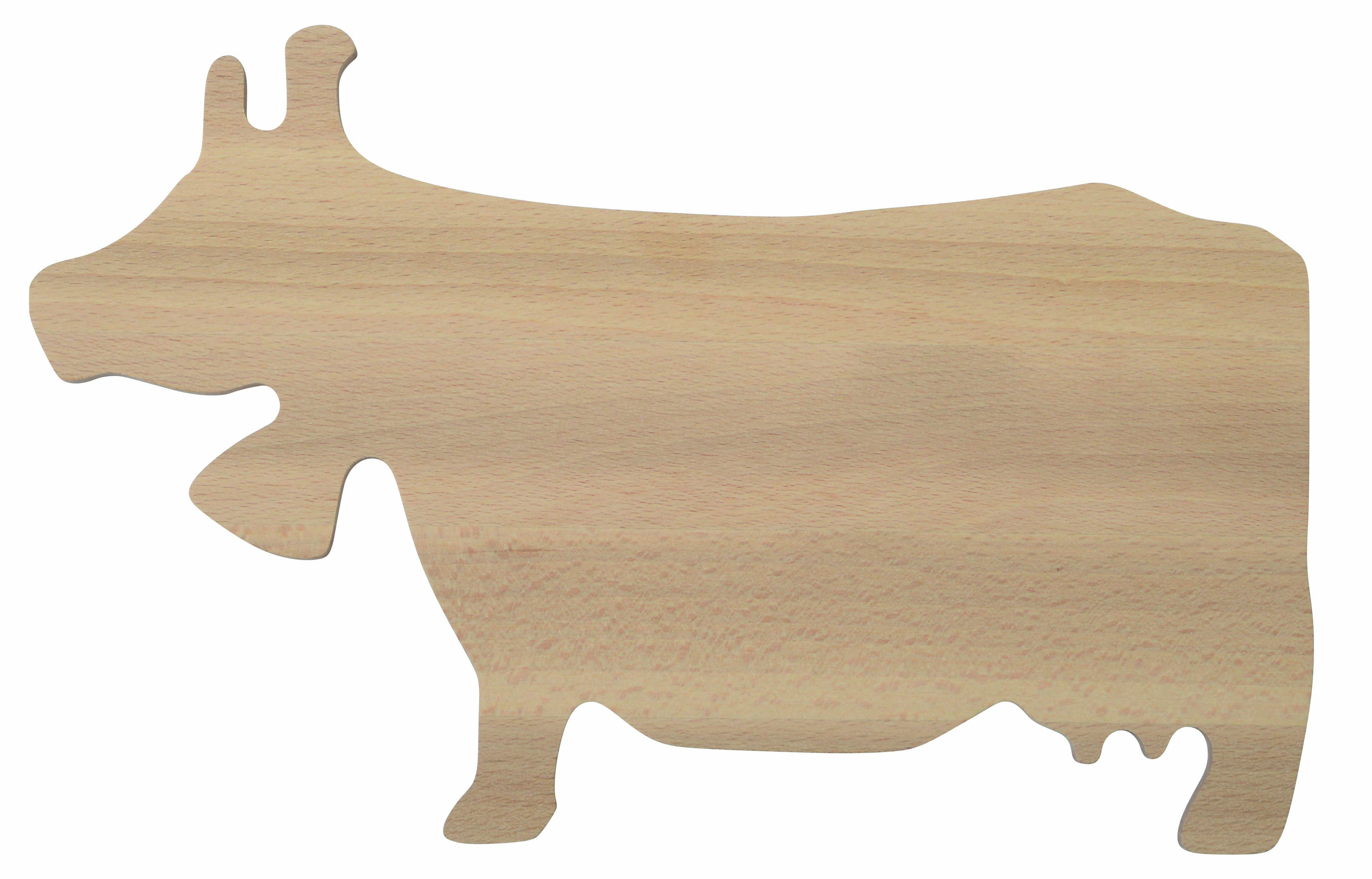 TAGLIERE A FORMA DI MUCCA IN LEGNO DI FAGGIO 32x15x0,8 cm