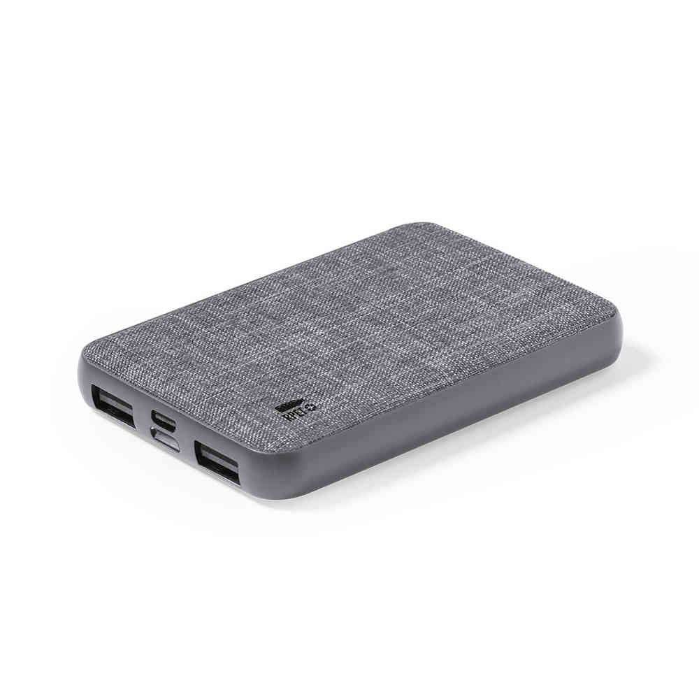 POWERBANK 5000 mAh IN POLIESTERE RPET cm 10x6,7x1,4