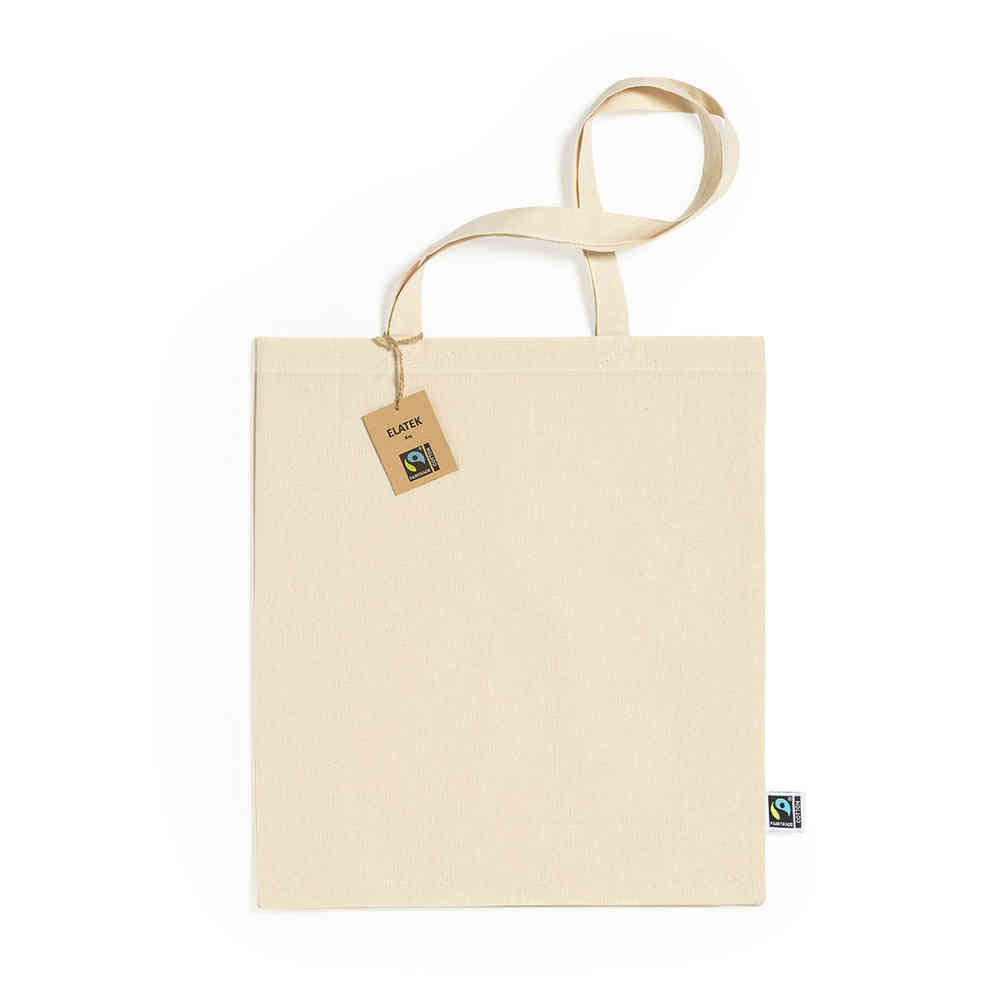 SHOPPER IN COTONE (180gr) M/LUNGHI CERT. FAIRTRADE 38x42x12 cm