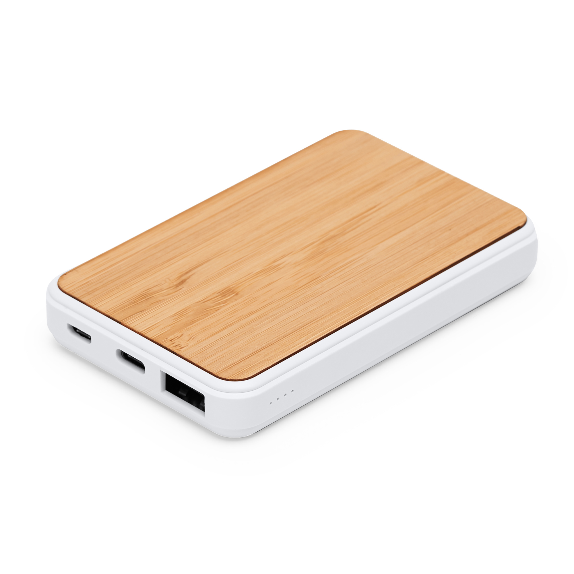 POWERBANK 5000mAh CON SUPERFICIE IN BAMBOO cm 10,1x6,3x1,5