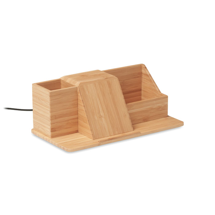 ORGANIZER DA SCRIVANIA CON PORTAPENNE IN BAMBOO cm 24,5x12,9x9,2