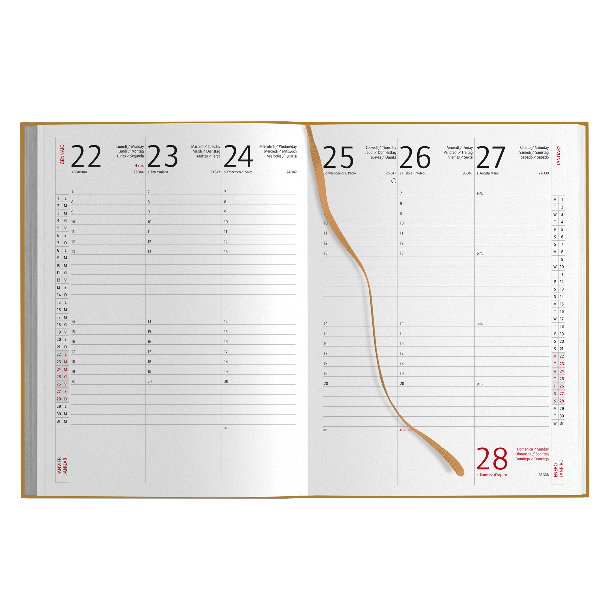 AGENDA SETTIMANALE cm. 17x24 IN CARTA NATURALE