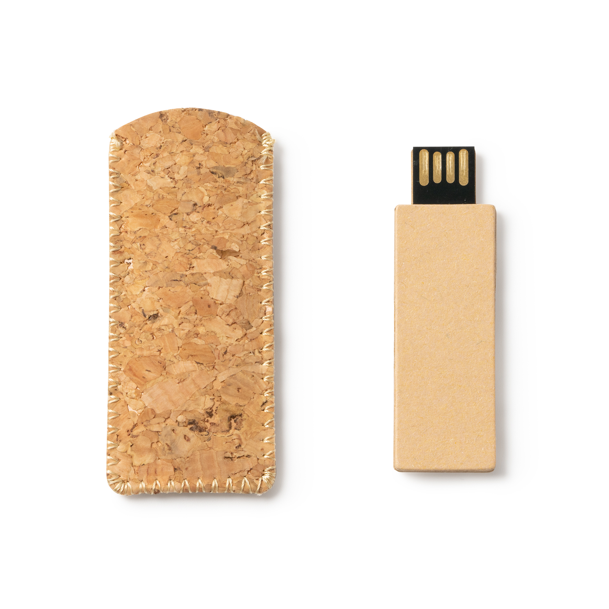 CHIAVETTA USB 16 GB IN CARTONE RICICLATO C/CUSTODIA IN BAMBU'