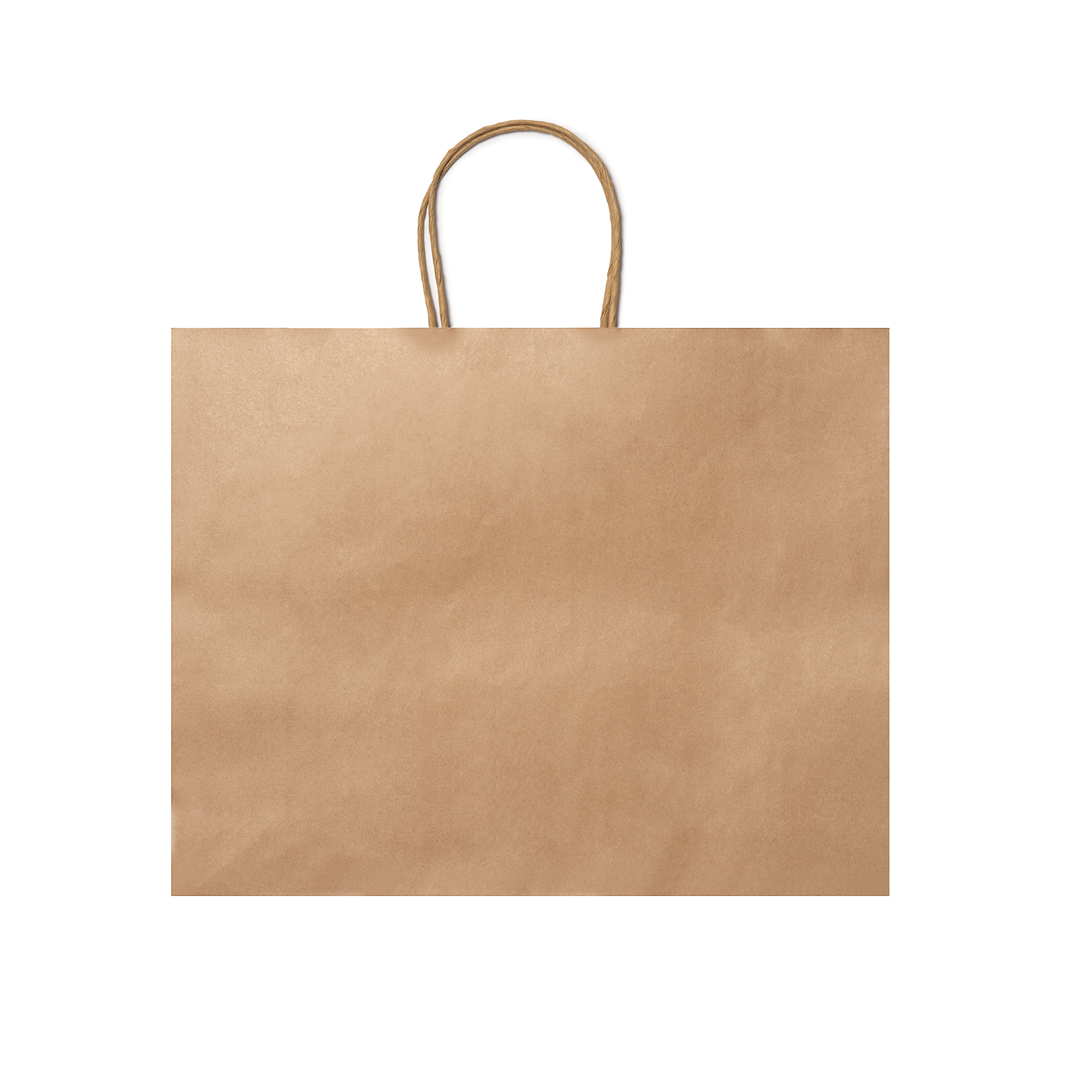 SHOPPER IN CARTA CON SOFFIETTO E MANICI RITORTI cm 41x32x12