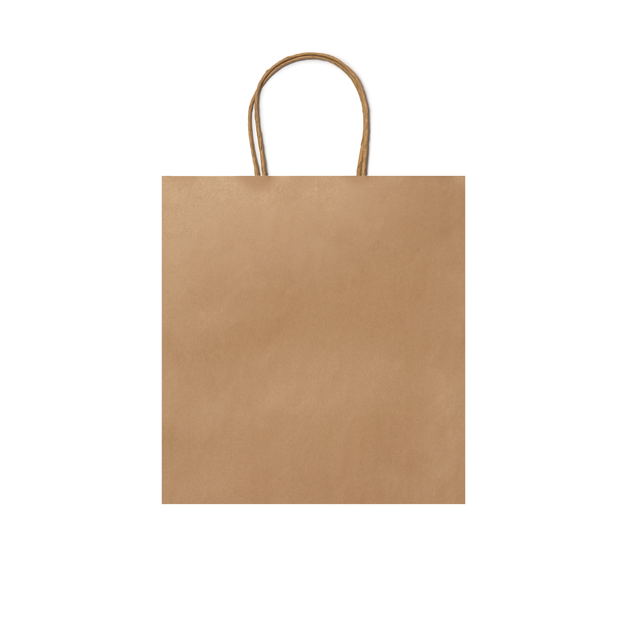 SHOPPER IN CARTA CON SOFFIETTO E MANICI RITORTI cm 40x32x12