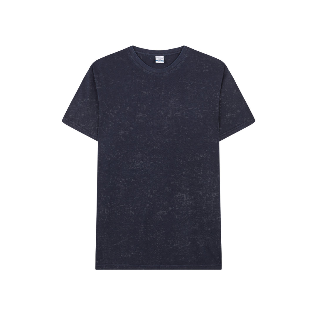 T-SHIRT GIROCOLLO EFFETTO JEANS LAVATO 150 GR