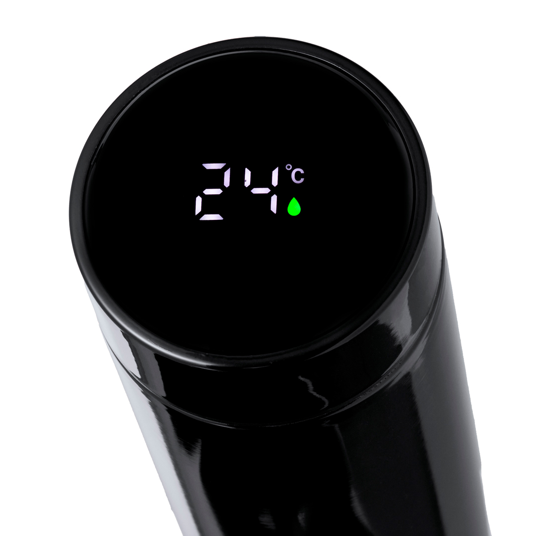 THERMOS CON INDICAZIONE DELLA TEMPERATURA, 450 ml, PARETE DOPPIA