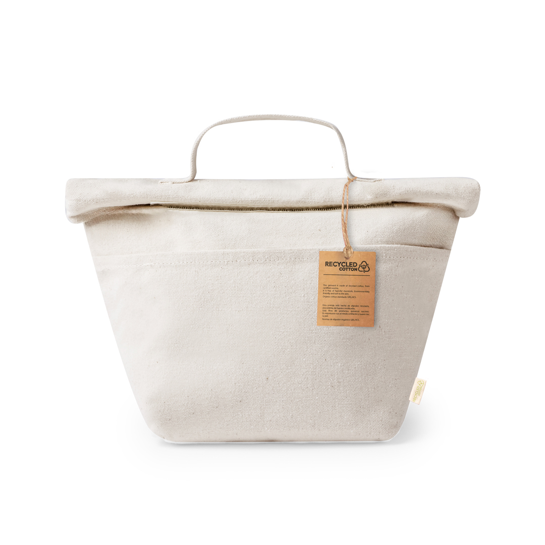 BORSA TERMICA IN COTONE RICICLATO CON MANICO 30x18x14 cm