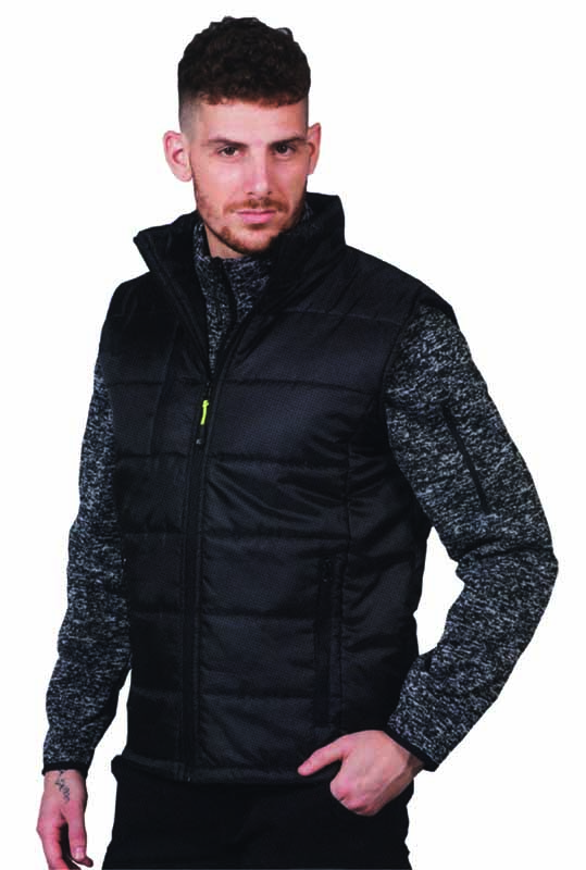 GILET IN NYLON LUCIDO CON CERNIERE IMPERMEABILI