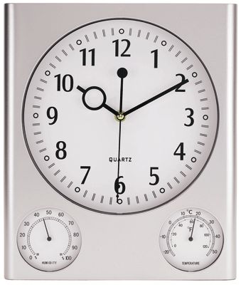 OROLOGIO DA PARETE CON TERM./IGROMETRO