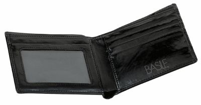 BASILE P/FOGLIO UOMO IN ECOPELLE VERNICE NERO