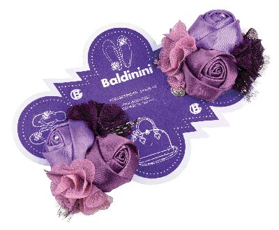 BALDININI DECORAZIONE CON FIORI E STRASS PER BALLERINE