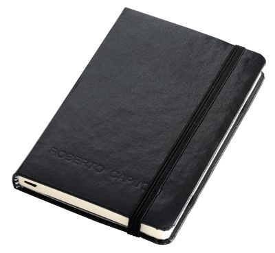 CAPUCCI NOTE BOOK NERO CON INTERNO DOTATO DI TASCA SOFFIETTO