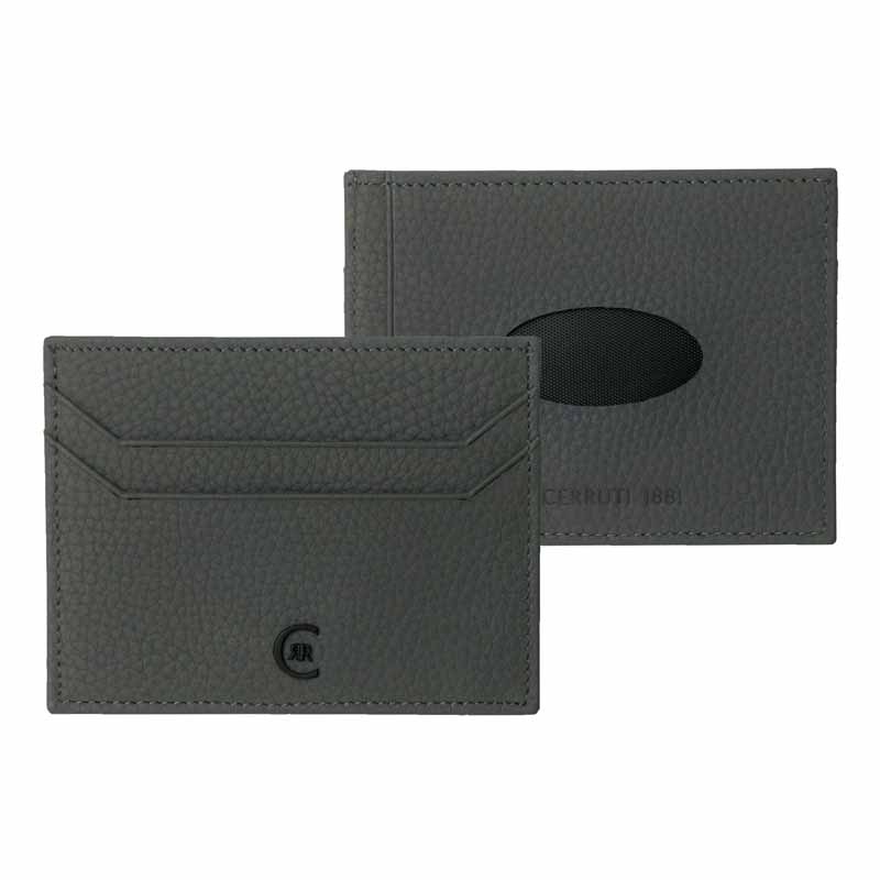 CERRUTI 1881 PORTACARTE DI CREDITO GRIGIO cm 10,7x8,2x0,25