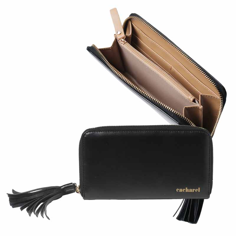 CACHAREL PORTAFOGLIO DONNA COLORE NERO 19x10,5x2 CM