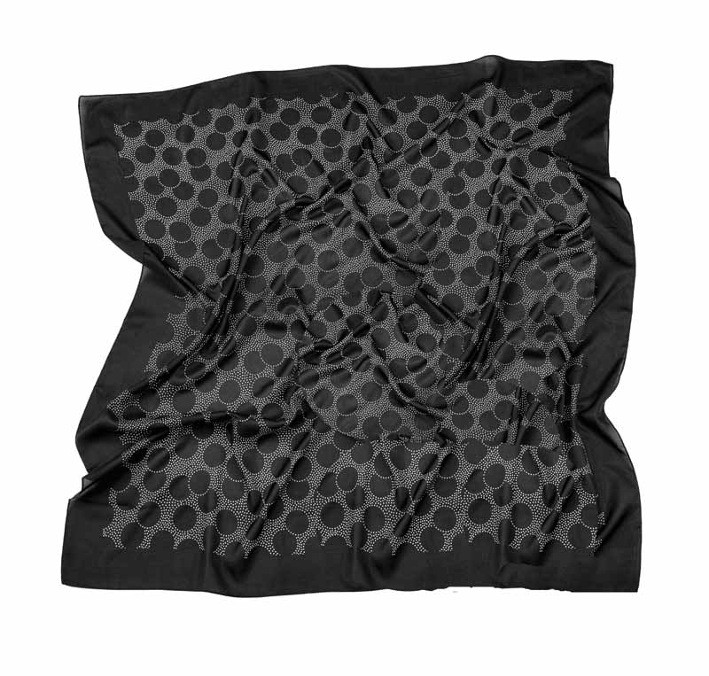 DATCH FOULARD POLIESTERE MOTIVO POIS cm 90x90