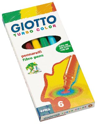 SCATOLA GIOTTO "TURBO COLOR" 6 PENNARELLI