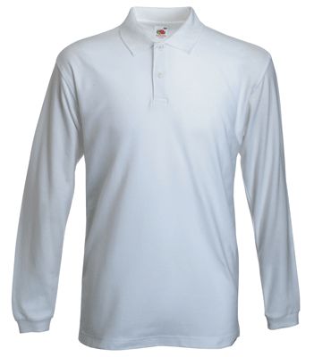 POLO BIANCA 100% COTONE M/LUNGA