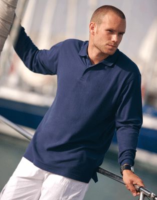 POLO PIQUET M/LUNGA COLORATA