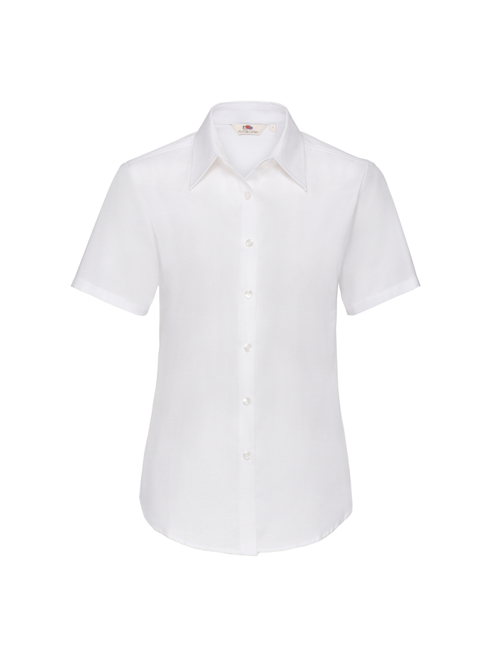 CAMICIA DONNA OXFORD MANICA CORTA BIANCA