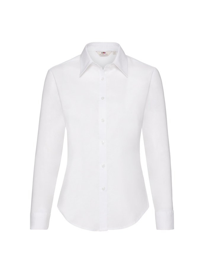 CAMICIA DONNA OXFORD M/LUNGA BIANCA