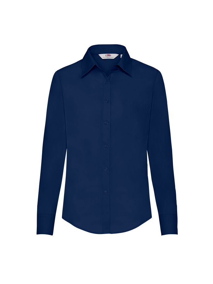CAMICIA DONNA POPELINE M/LUNGA COLORATA
