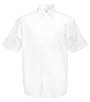 CAMICIA UOMO OXFORD MANICA CORTA BIANCA