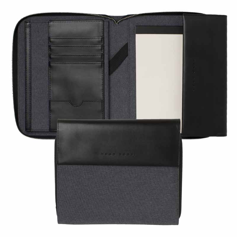 HUGO BOSS PORTABLOCCO FORMATO A5 GRIGIO CHIARO