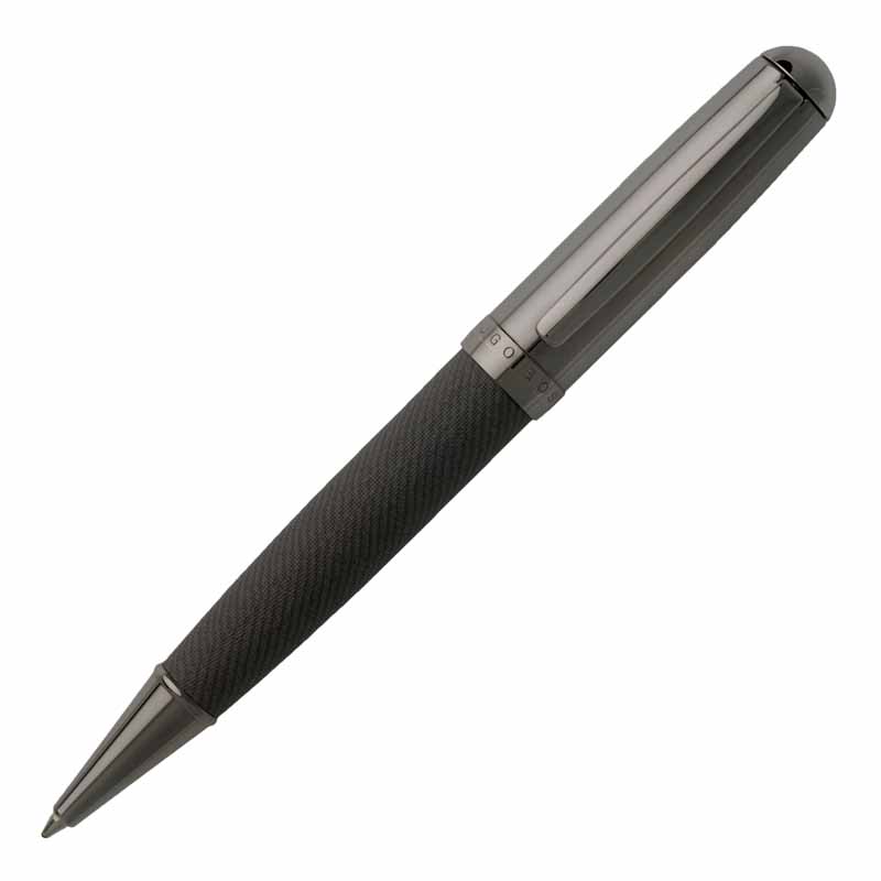 HUGO BOSS PENNA SFERA A ROTAZIONE GRIGIO CHIARO
