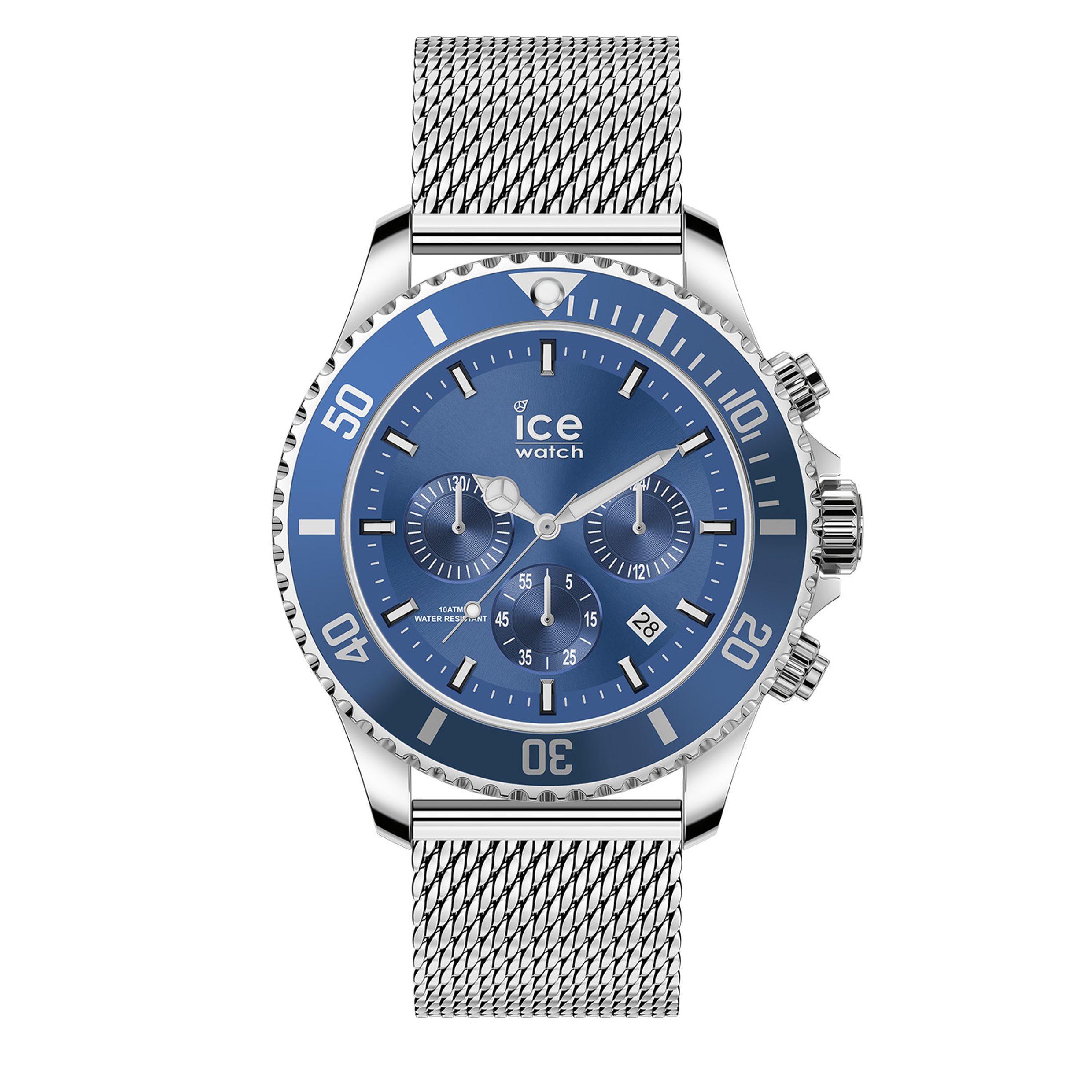 ICE-WATCH OROLOGIO CHRONO LARGE 44Ø CON CINTURINO IN ACCIAIO