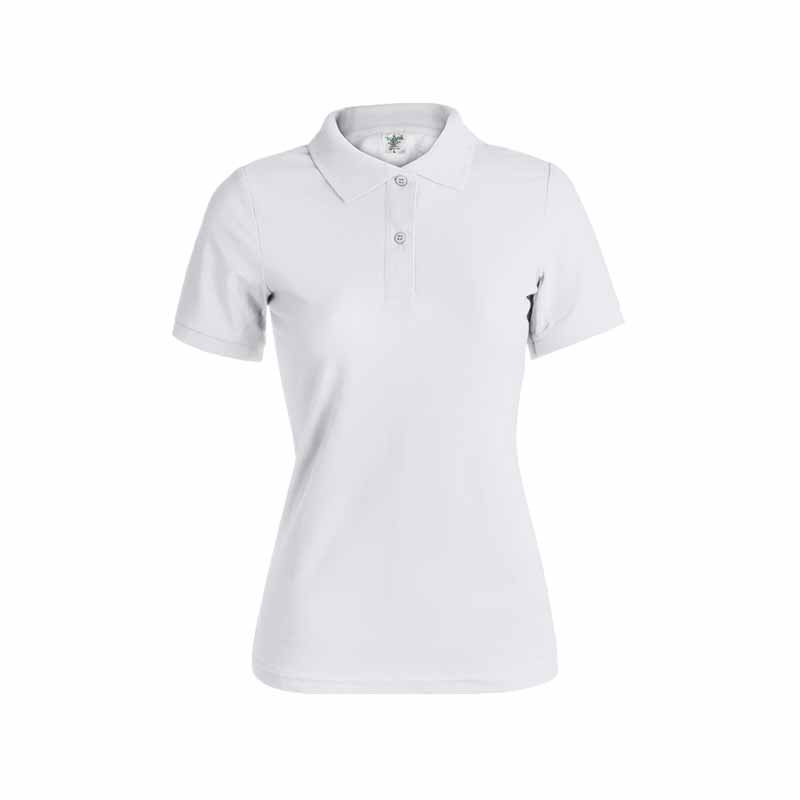 POLO DONNA BIANCA MANICA CORTA 180gr