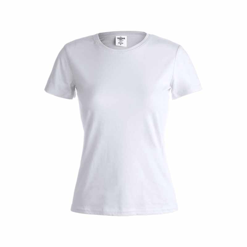 T-SHIRT DONNA GIROCOLLO MANICA CORTA BIANCA 150gr