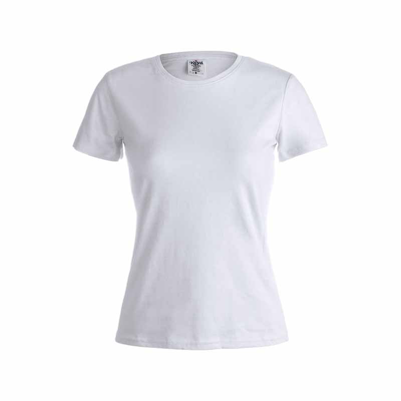 T-SHIRT DONNA GIROCOLLO MANICA CORTA BIANCA 180gr